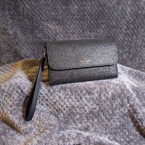 kate spade Glimmer Boxed Medium Flap Phone Wristlet Wallet